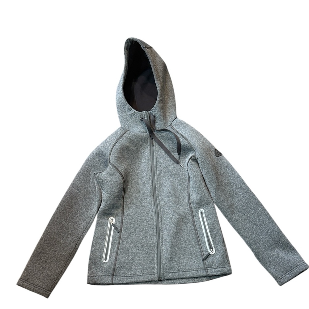 Schoffel Woman's Gray Hooded Zip up Jacket Size Small‎
